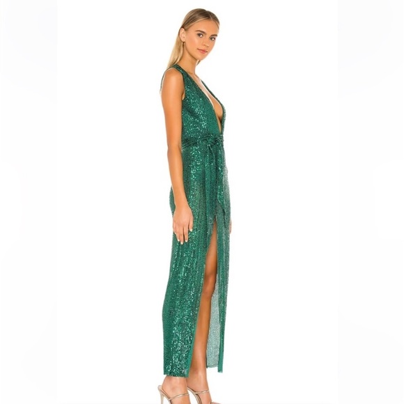 NWT NBD Elektra Gown in Emerald Green - Picture 6 of 7